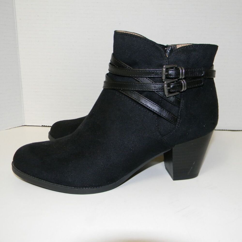 Lifestride Velocity 2.0 Black Ankle Boots Shock Absorption Jezabel 8.5M NWOT